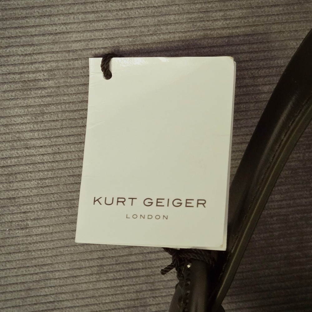 Kurt Geiger Chelsea Bucket Bag Women Small Black Purse New Leather Crystal Eagle - Picture 9 of 13